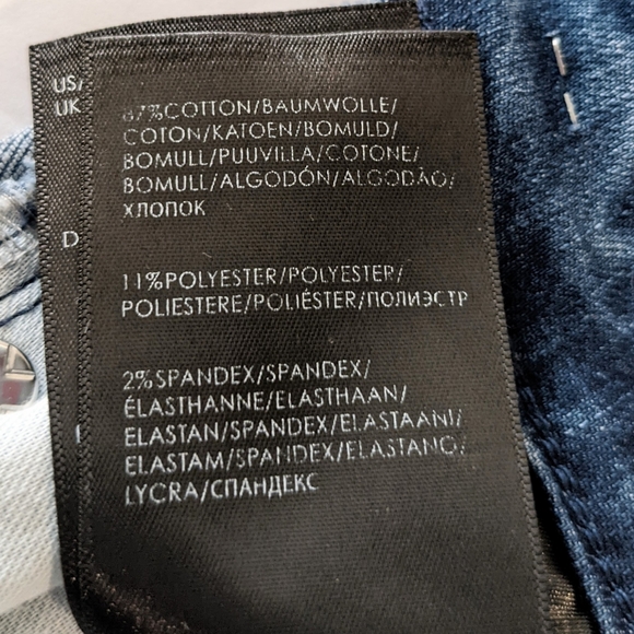 Liverpool Jeans Blue Denim Straight Leg Button Front Crop Size 2 - Picture 8 of 17